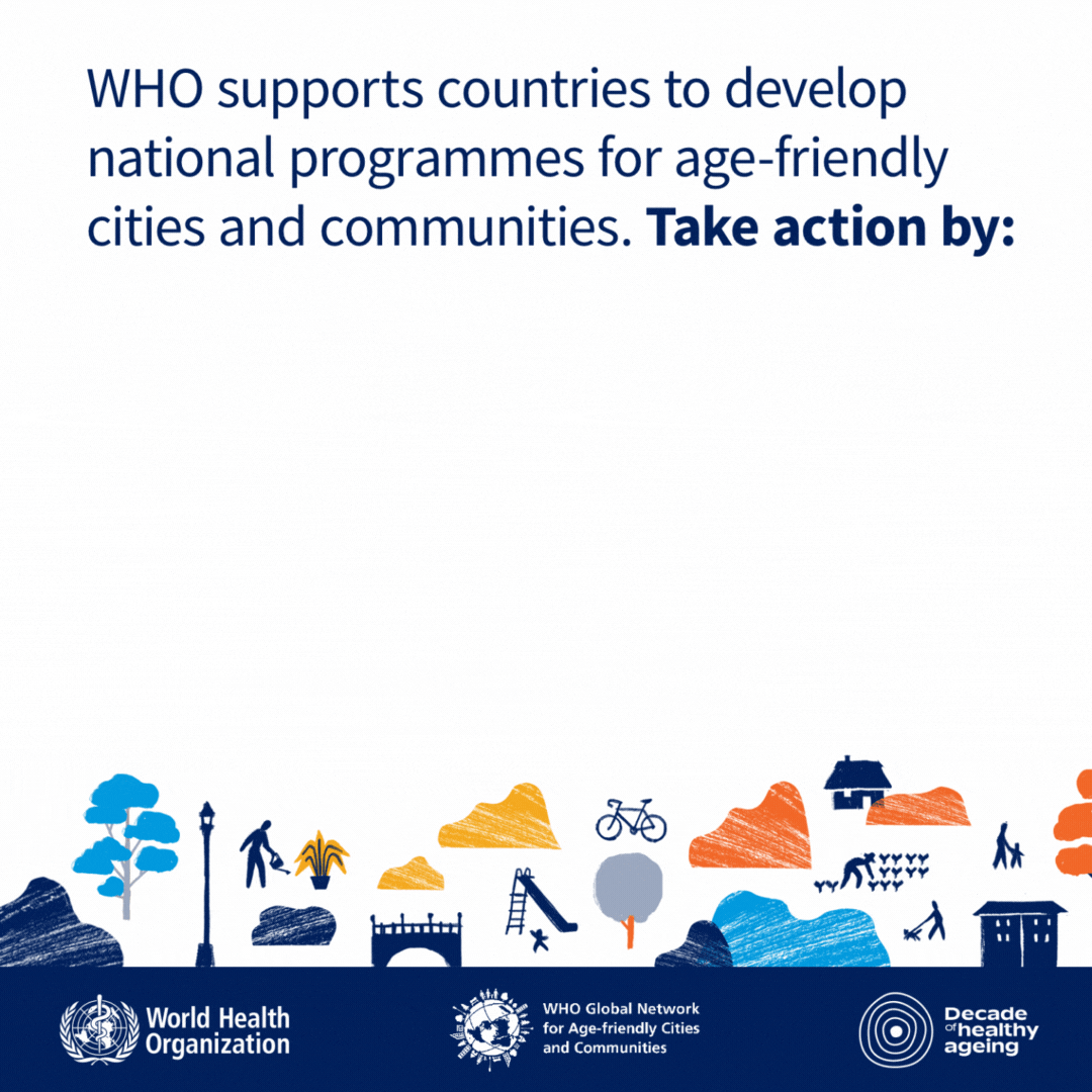How to take action on national programmes for age-friendly cities and communities How to take action on national programmes for age-friendly cities and communities