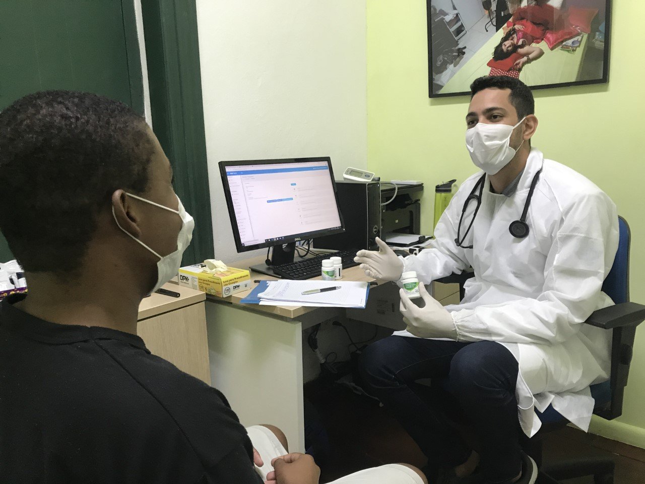 PrEP1519 client with the physician prescribing PrEP 